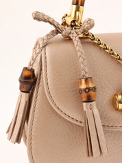 Bamboo 2-way mini bag in pink beige