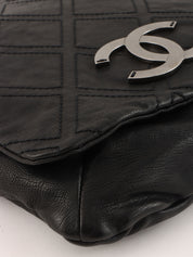 2005年頃製 ダイヤステッチCCマークプレートチェーンショルダーバッグ ブラック