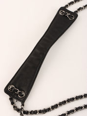 2005年頃製 ダイヤステッチCCマークプレートチェーンショルダーバッグ ブラック