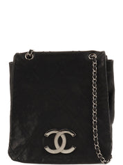 2005年頃製 ダイヤステッチCCマークプレートチェーンショルダーバッグ ブラック