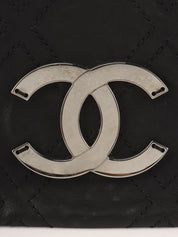 2005年頃製 ダイヤステッチCCマークプレートチェーンショルダーバッグ ブラック