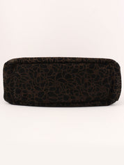 2004年頃製 スエードカメリアパターンCCマークプレートチェーンショルダーバッグ ブラック