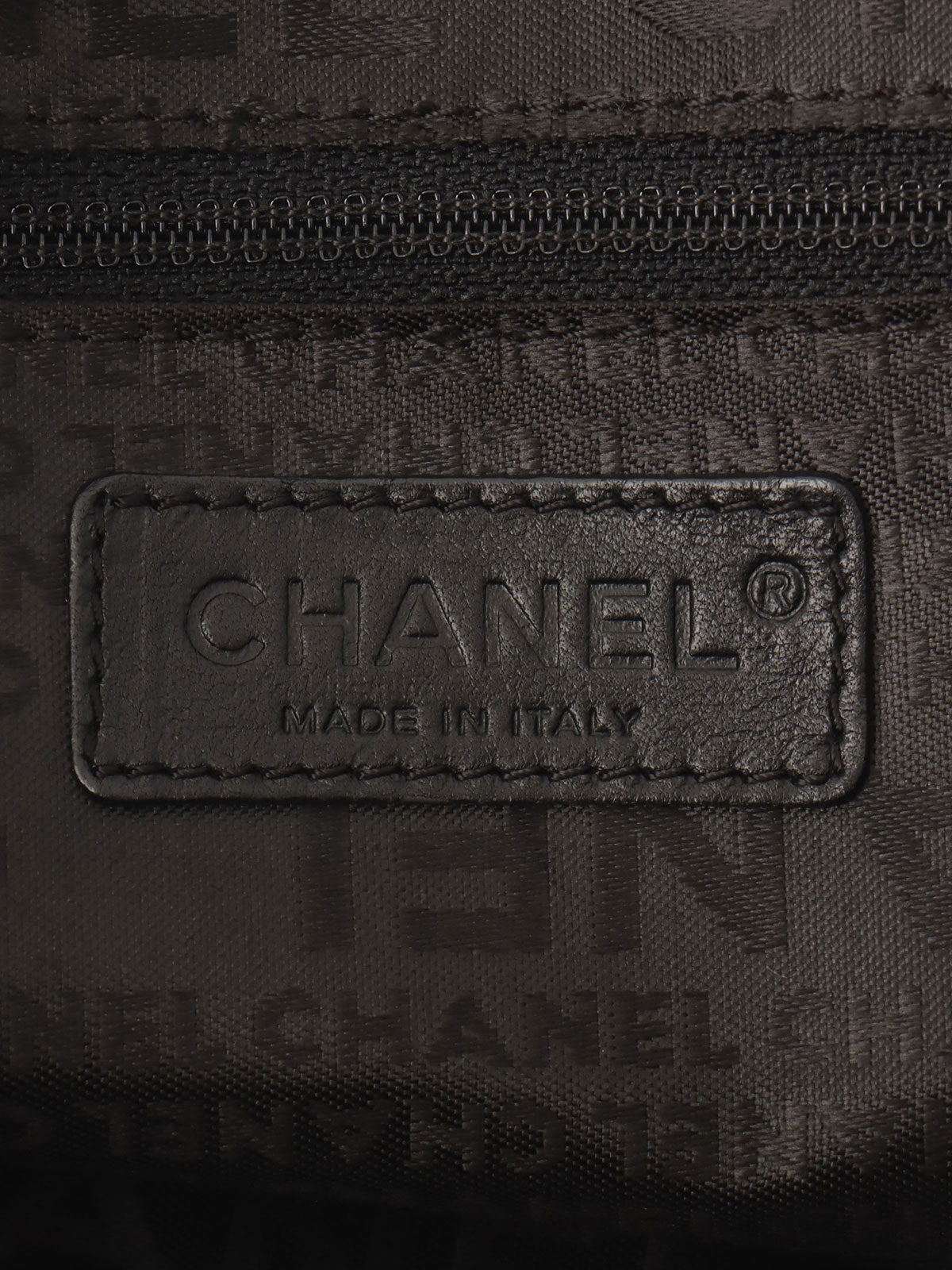 2004年頃製 スエードカメリアパターンCCマークプレートチェーンショルダーバッグ ブラック