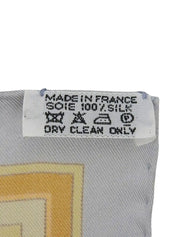 Carré 90 Donner La Main Pattern Scarf, Light Blue/Multi