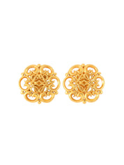 Anagram Logo Earrings Gold