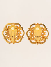 Anagram Logo Earrings Gold