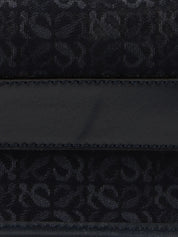 Navy Canvas Anagram Pattern Shoulder Bag