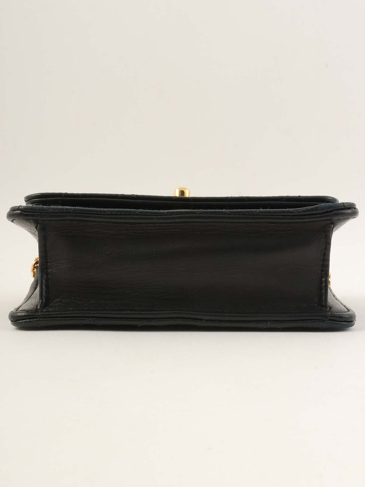 1992年頃製 CCターンロックチェーンショルダーバッグミニ ブラック