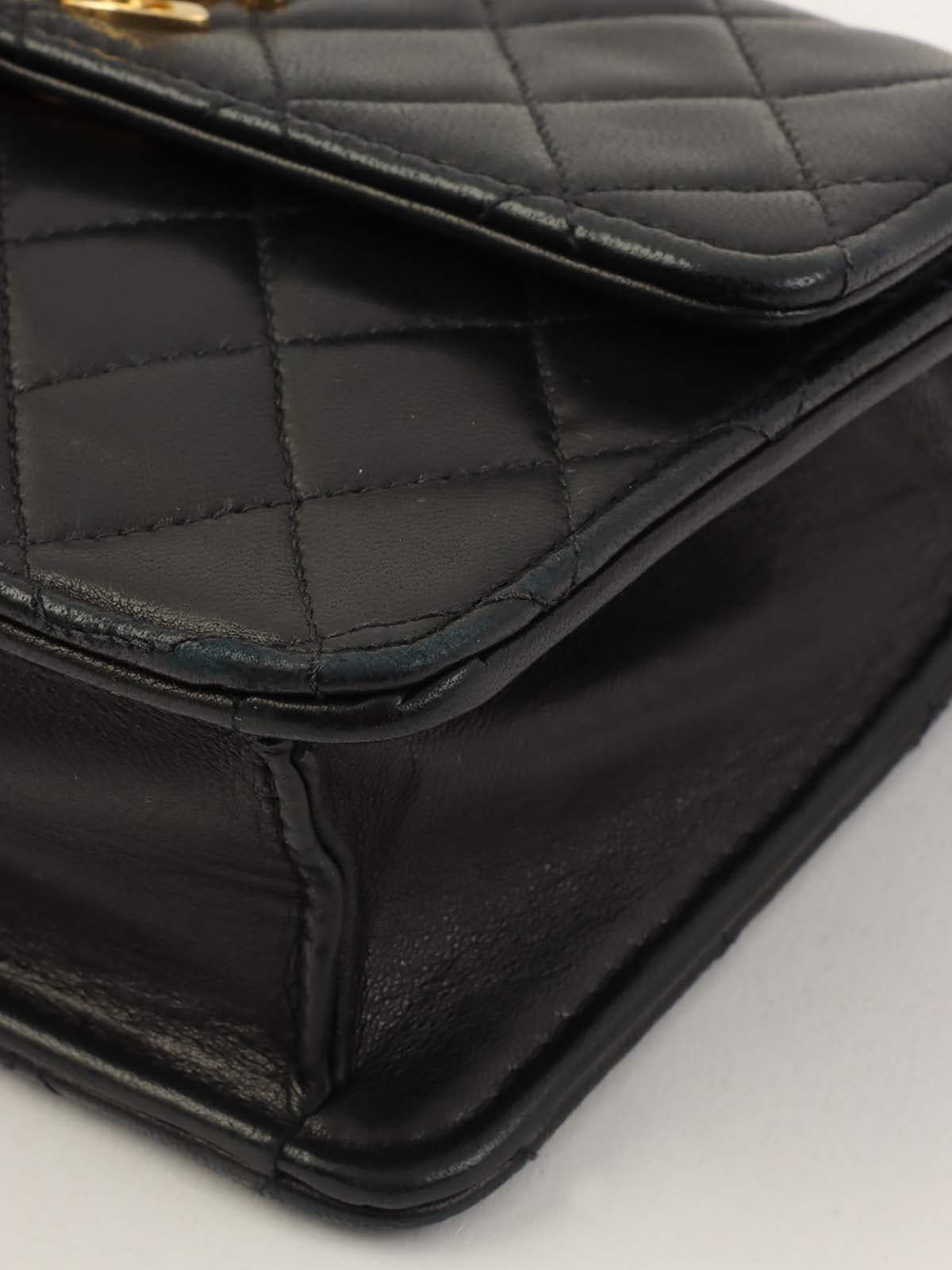 1992 CC 旋扣链条肩包 迷你黑色