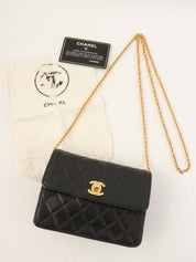 1992年頃製 CCターンロックチェーンショルダーバッグミニ ブラック