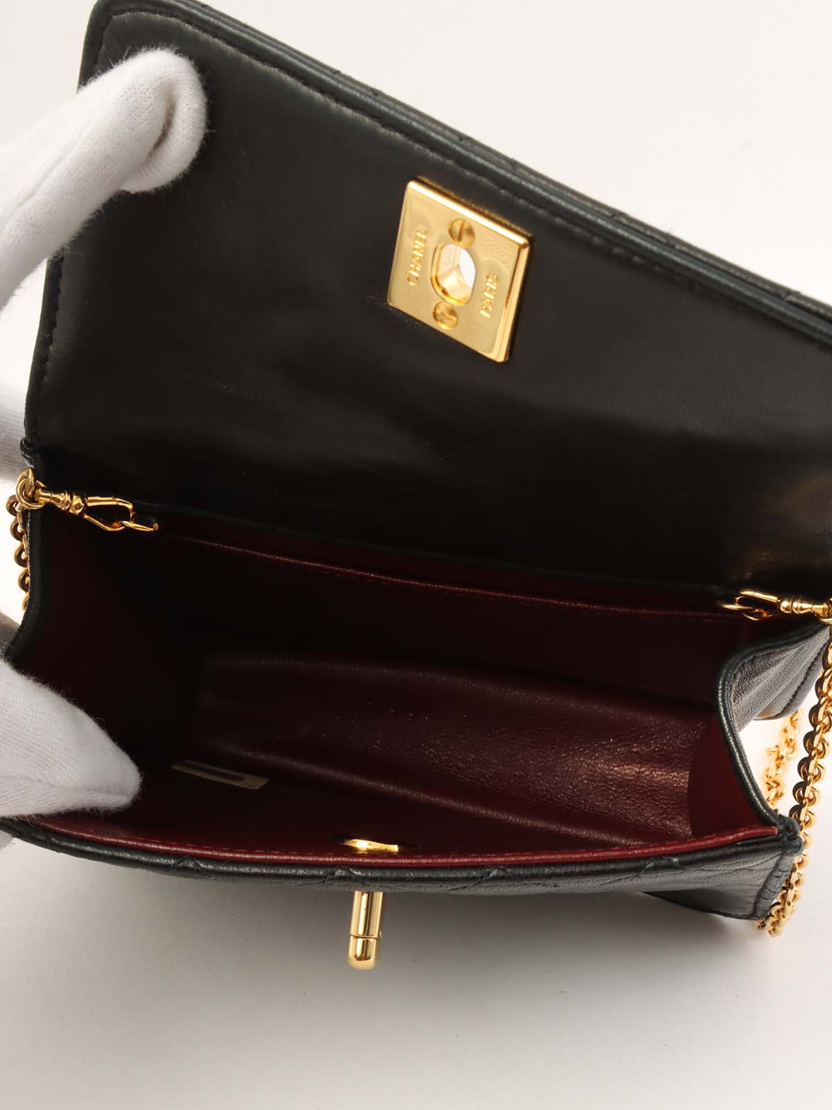 1992年頃製 CCターンロックチェーンショルダーバッグミニ ブラック