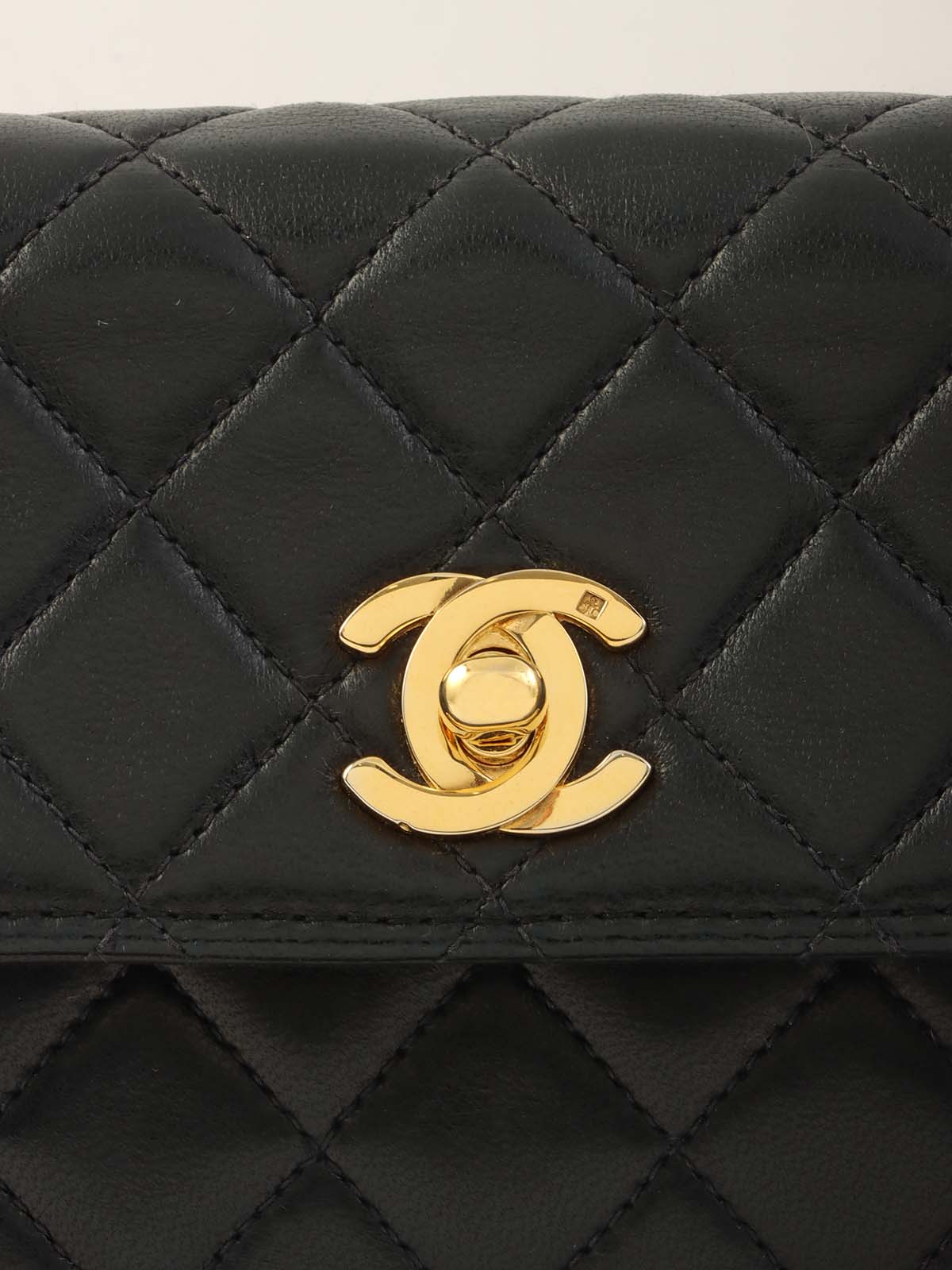 1992年頃製 CCターンロックチェーンショルダーバッグミニ ブラック