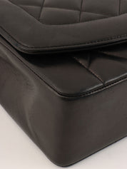 1992年頃製　ダイアナフラップチェーンバッグ25cm　ブラック