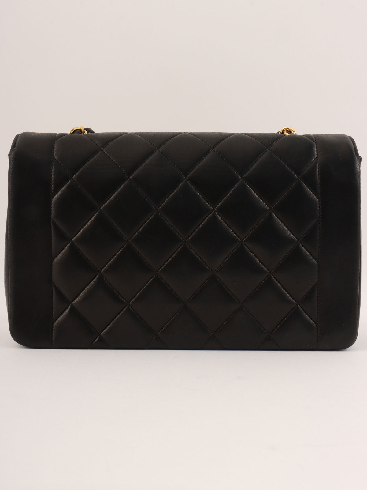 1992 Diana Flap Chain Bag 25cm Black