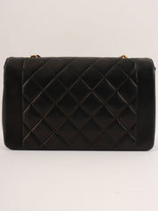 1992 Diana Flap Chain Bag 25cm Black
