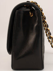 1992年頃製　ダイアナフラップチェーンバッグ25cm　ブラック