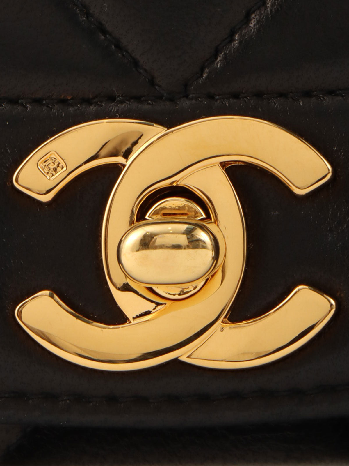 1992 Diana Flap Chain Bag 25cm Black