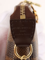 2008 Damier Mini Pochette Accessoires T&amp;B Canvas Brown/Red