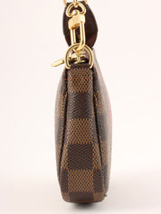 2008年製 キャンバスダミエミニポシェットアクセソワールT&B ブラウン/レッド