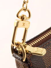 2008 Damier Mini Pochette Accessoires T&amp;B Canvas Brown/Red