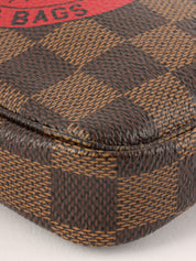 2008 Damier Mini Pochette Accessoires T&amp;B Canvas Brown/Red