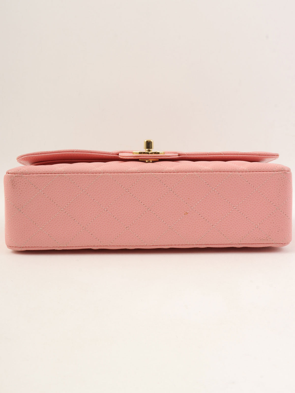 2003 Caviar Skin Classic Flap Chain Bag, 25cm, Pink