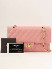 2003 Caviar Skin Classic Flap Chain Bag, 25cm, Pink