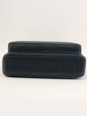 1997 Caviar Skin CC Turnlock CC Mark Stitch Chain Tote Bag, Navy