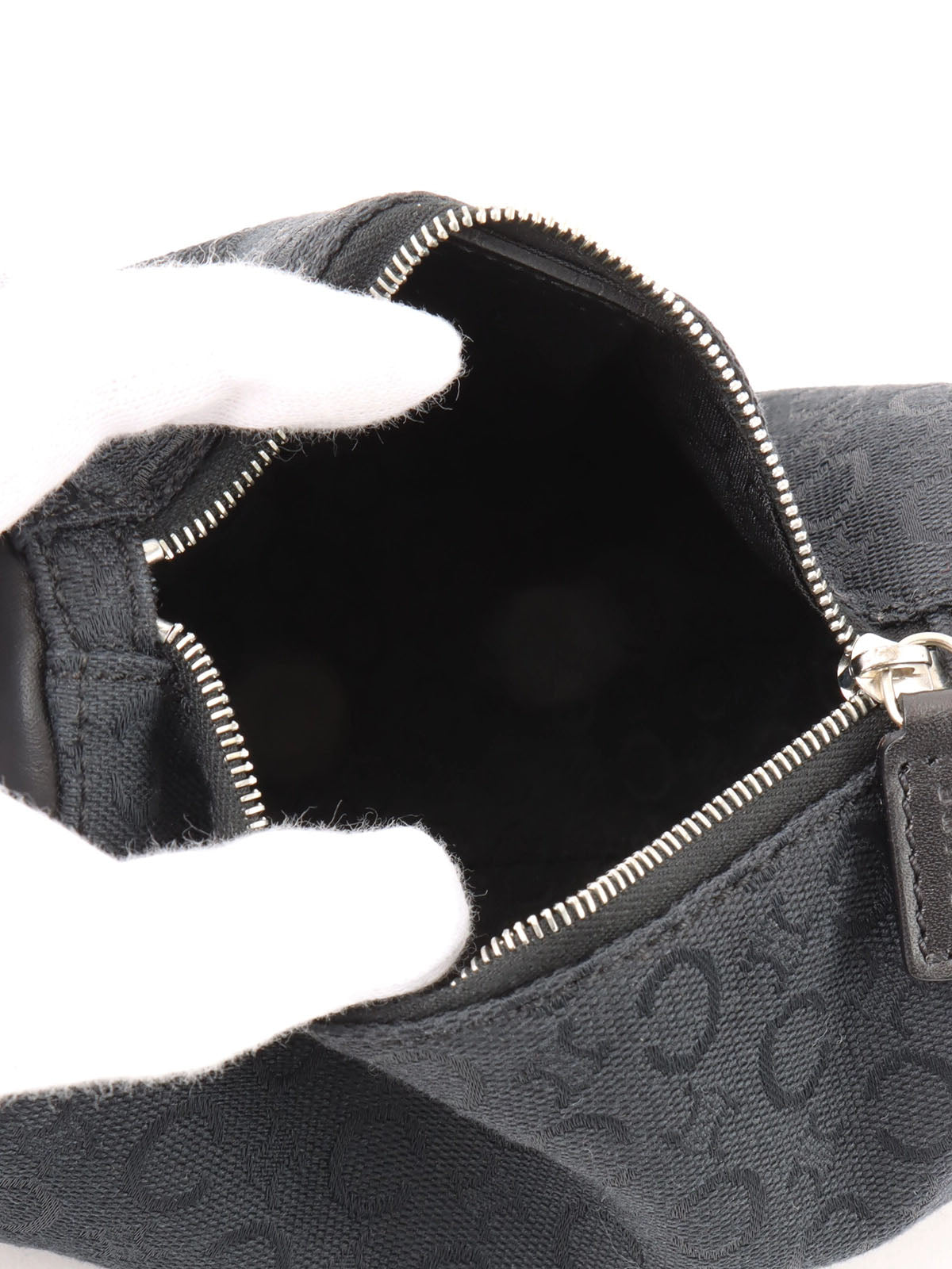 C Macadam Pattern Pouch Black