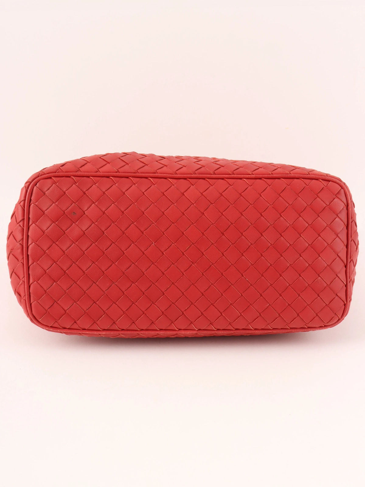 Intrecciato handbag in red
