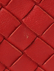 Intrecciato handbag in red