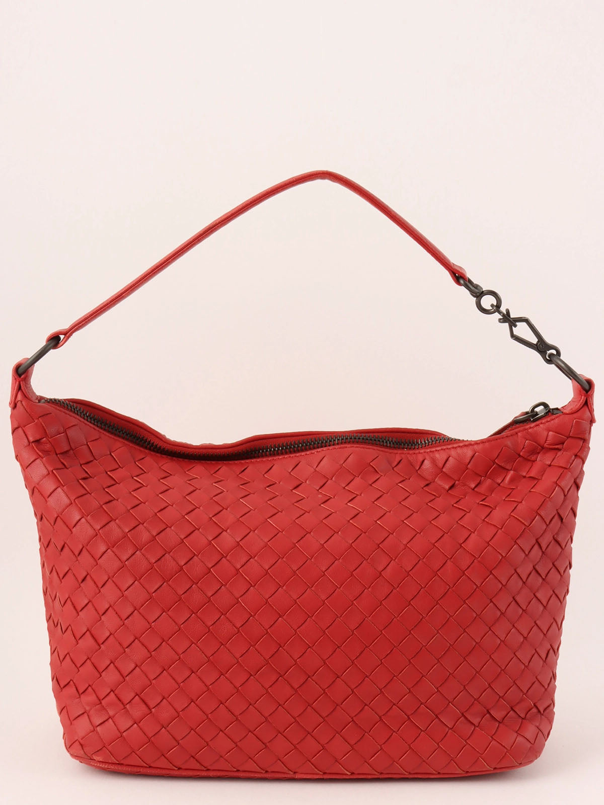 Intrecciato handbag in red