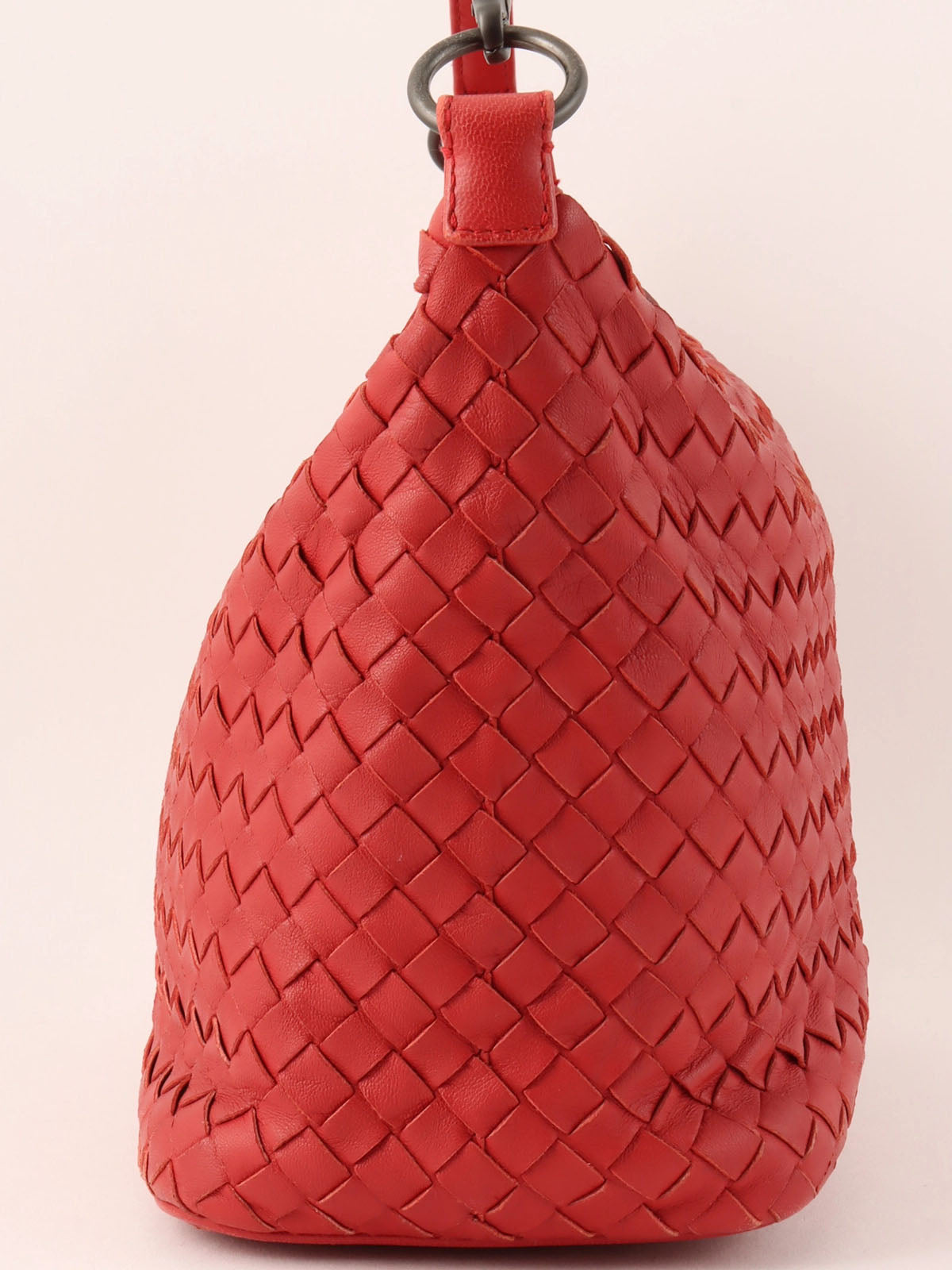 Intrecciato handbag in red
