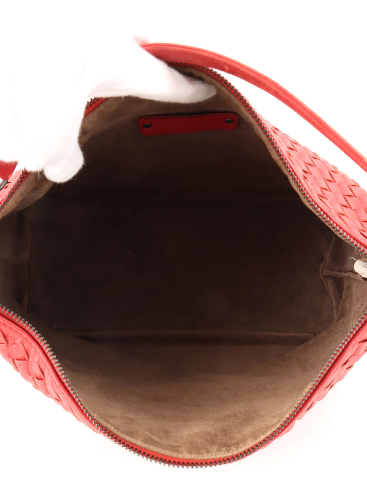 Intrecciato handbag in red