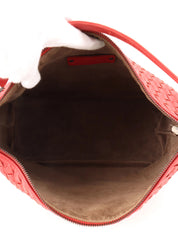 Intrecciato handbag in red