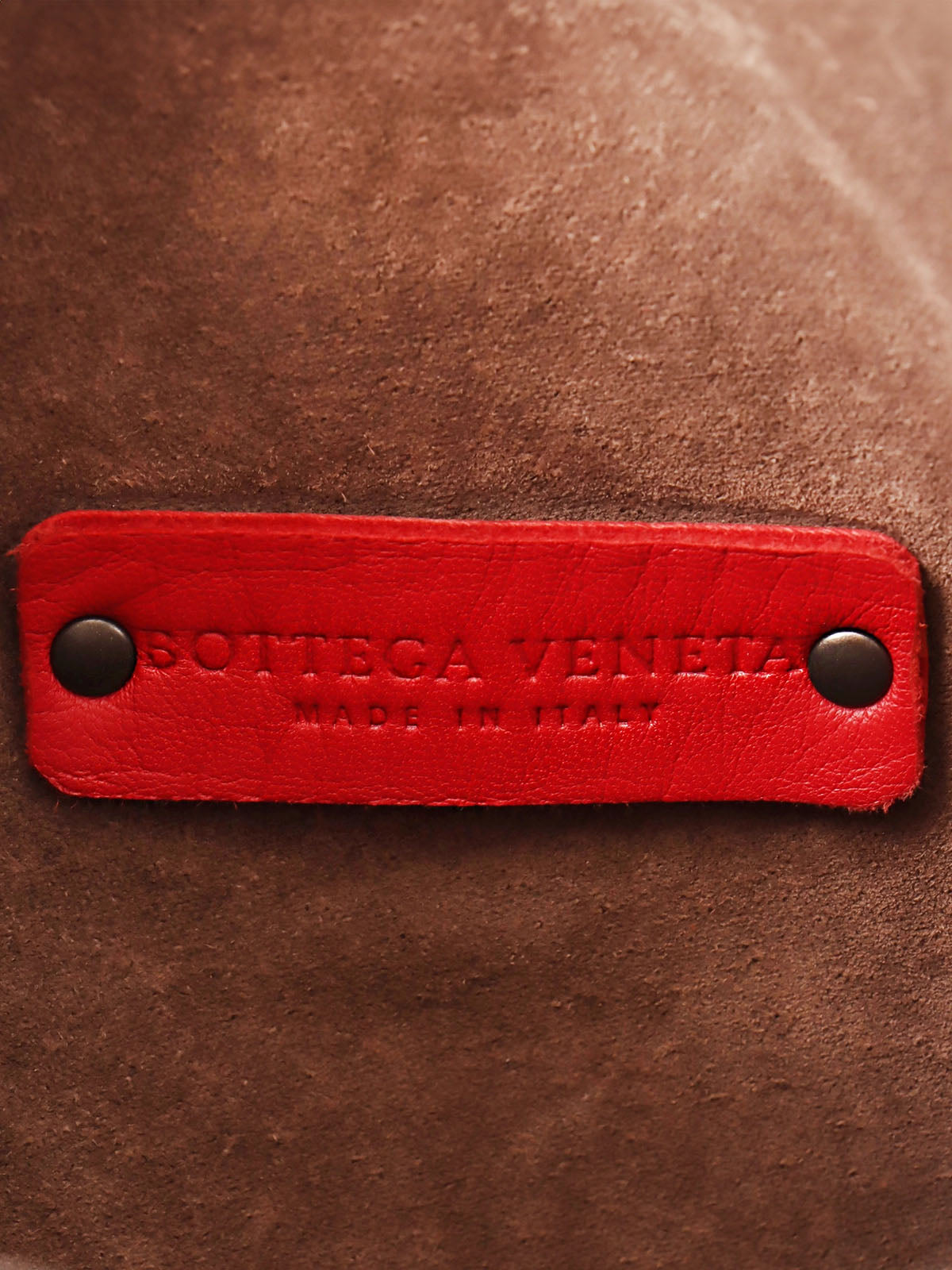 Intrecciato handbag in red