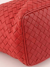 Intrecciato handbag in red