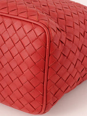 Intrecciato handbag in red