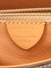 Macadam Pattern Logo Embossed Shoulder Bag Brown