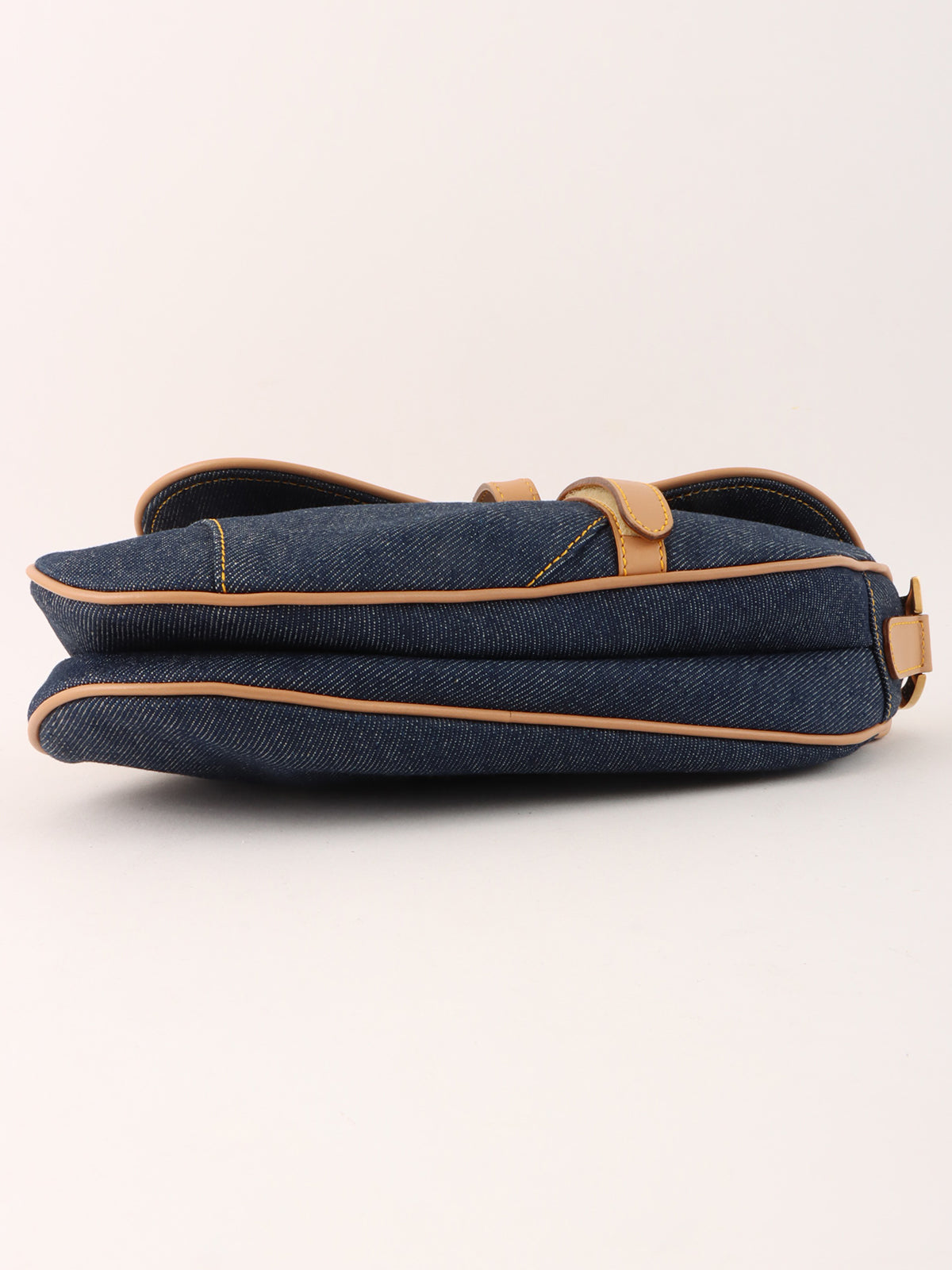 Denim saddle bag in indigo