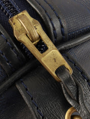 Trotter Pattern Logo Plate Boston Bag Navy