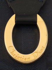 トロッターパターンロゴプレートボストンバッグ ネイビー