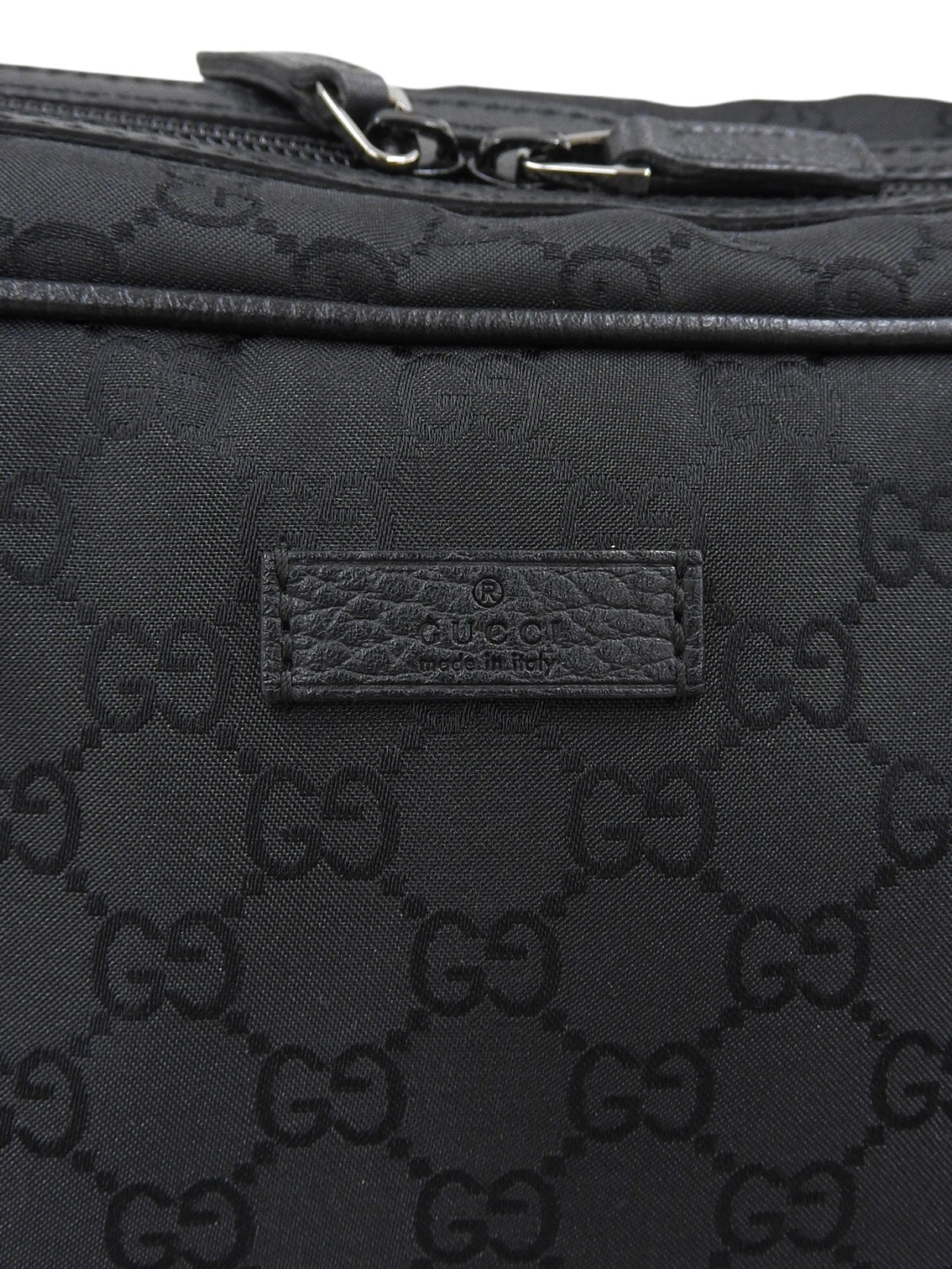 黑色帆布 GG 图案雪莉线波士顿包