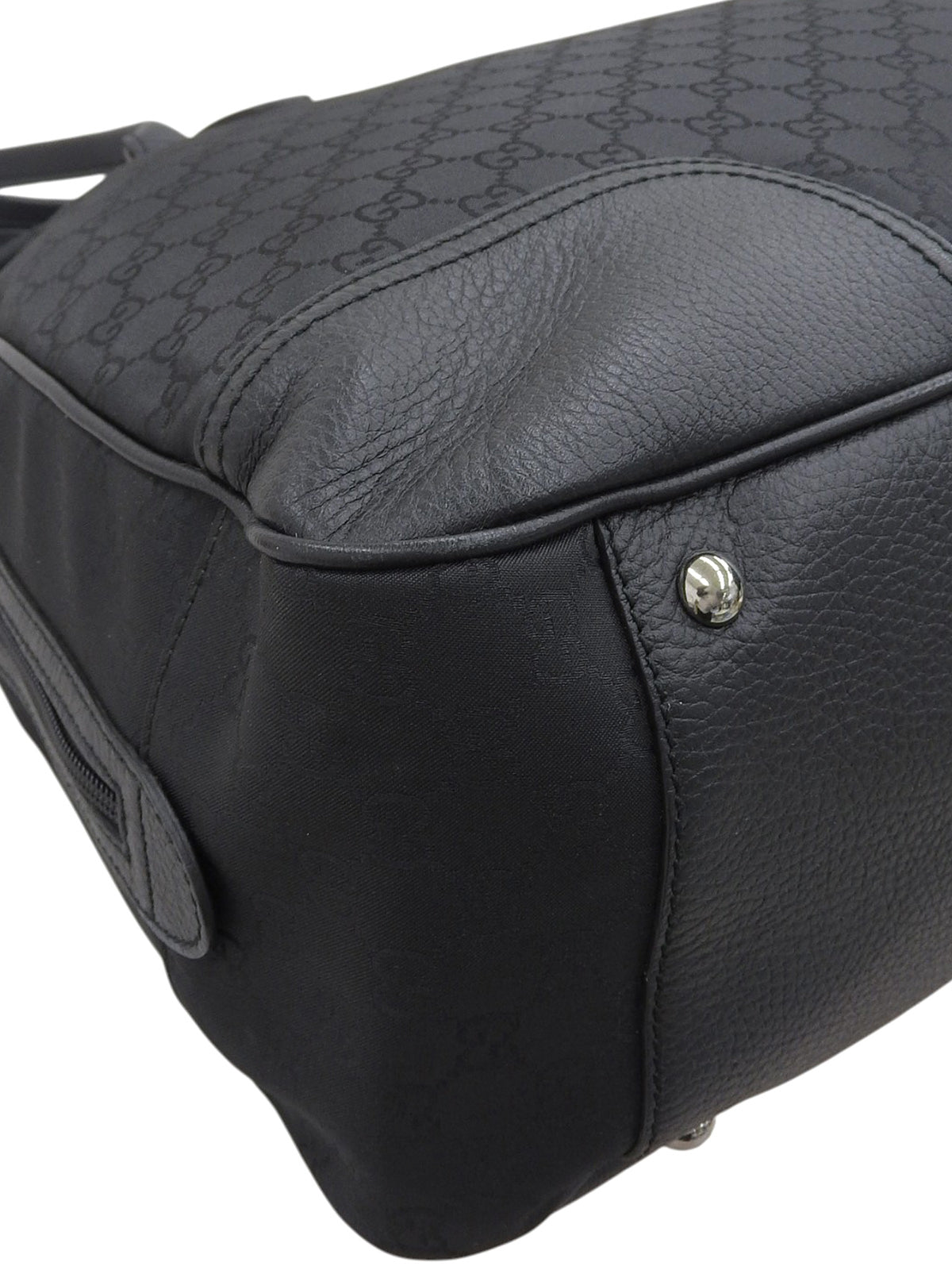 黑色帆布 GG 图案雪莉线波士顿包