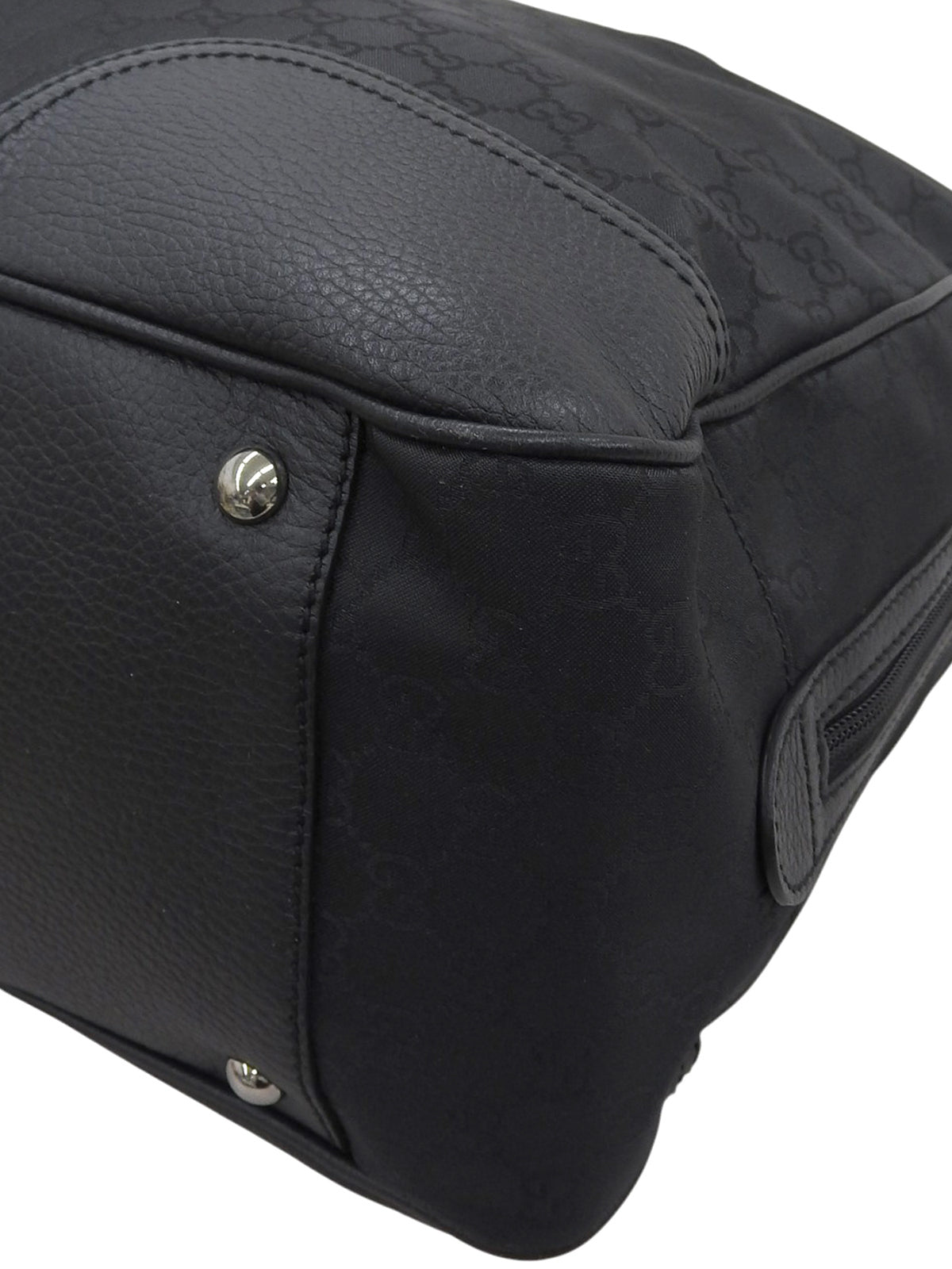 黑色帆布 GG 图案雪莉线波士顿包