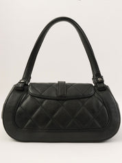 2005年頃製 キャビアスキン2.55ターンロックプレートハンドバッグ ブラック