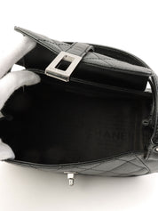 2005 Caviar Skin 2.55 Turnlock Plate Handbag in Black