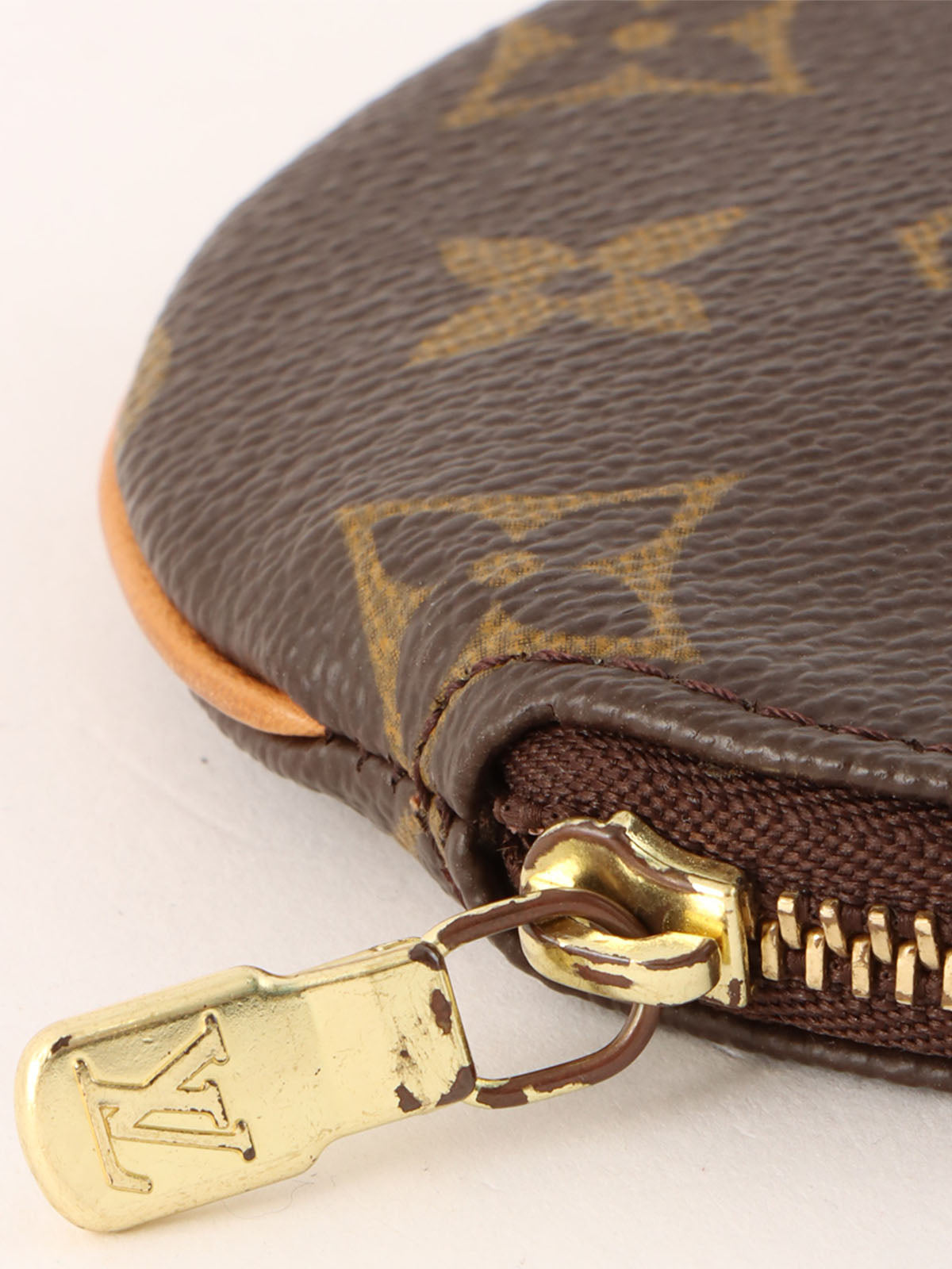 2004 年帆布花押字 Porte Monnaie 长棕色