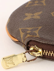 2004 年帆布花押字 Porte Monnaie 长棕色