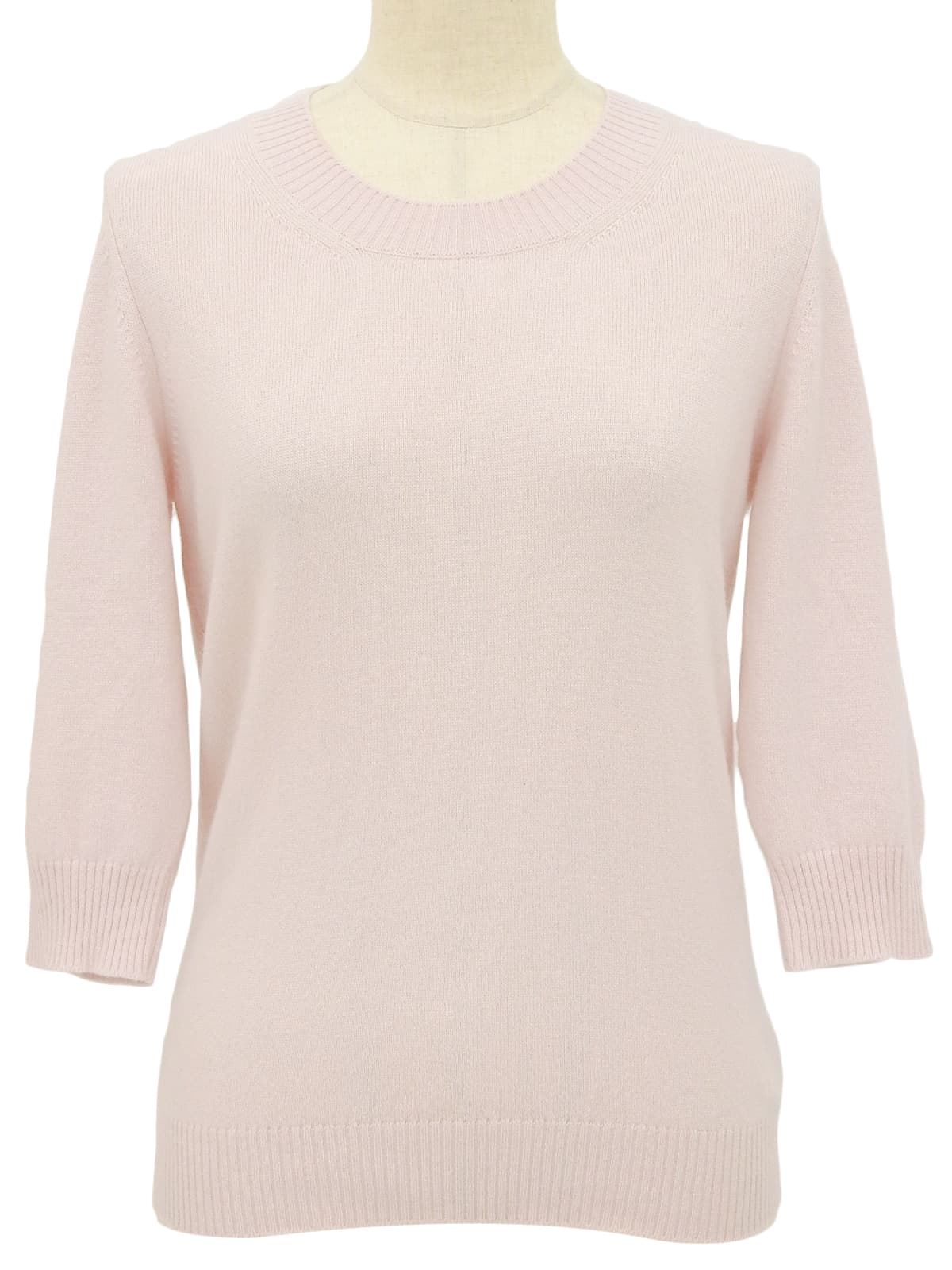 2009年製 カシミヤバックCCマークロゴニットトップス ベビーピンク/マルチ